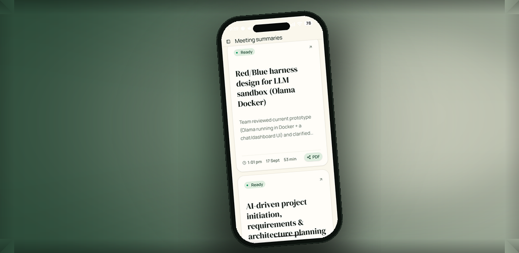 UnRecorded — meeting summaries on your phone